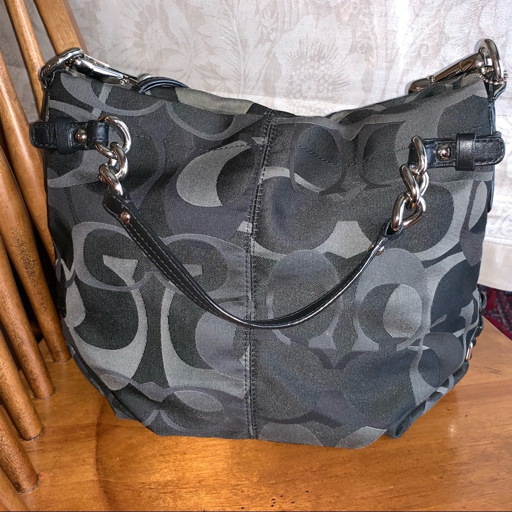 Coach Signature Brook Optic Hobo Shoulder Purse